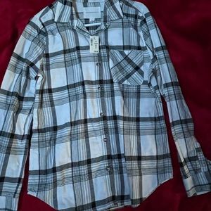 Aeropostale Black and White Flannel